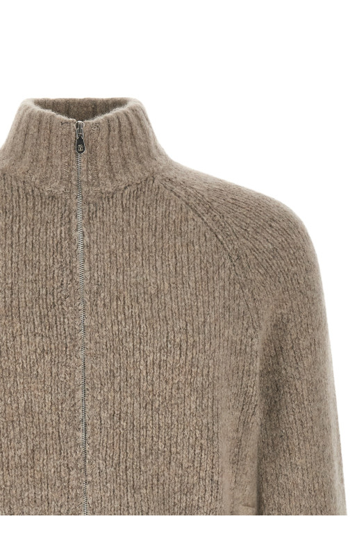 Cashmere and silk cardigan Beige