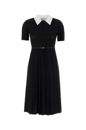 T Monogram Pointelle Pleated Dress TORY BURCH (170790)
