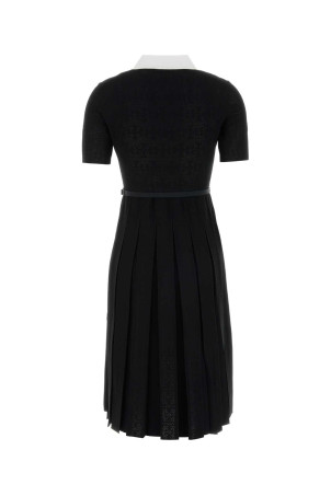 T Monogram Pointelle Pleated Dress TORY BURCH (170790)