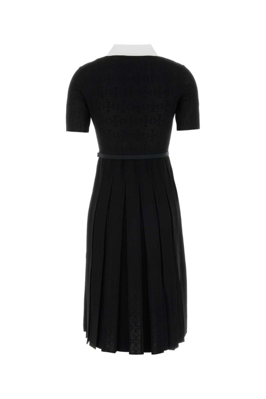 T Monogram Pointelle Pleated Dress TORY BURCH (170790)