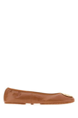 Caramel nappa leather Reva ballerinas TORY BURCH (175134)