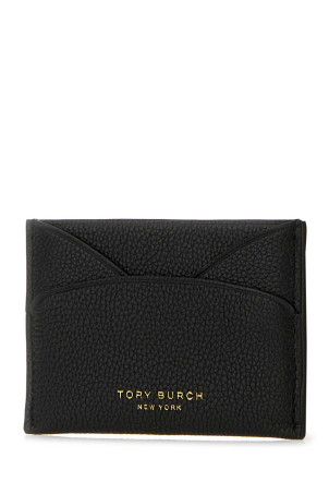 Black leather card holder TORY BURCH (178972)