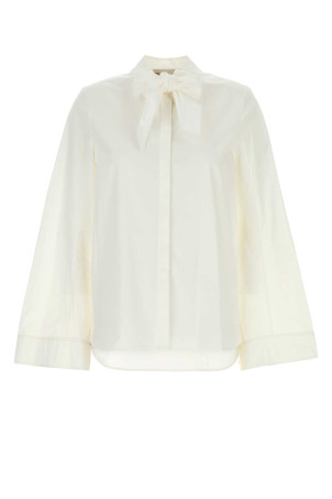 White stretch poplin shirt White TORY BURCH (180926)