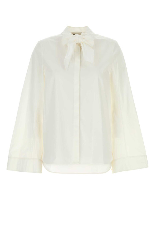 White stretch poplin shirt White TORY BURCH (180926)