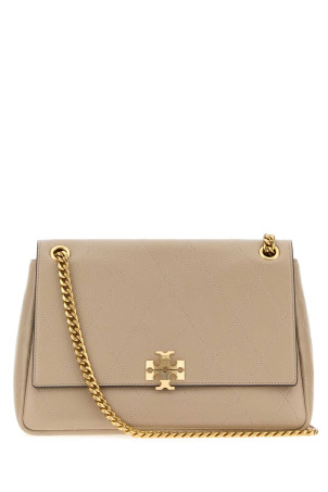 Dove grey leather Charlie shoulder bag TORY BURCH (185828)