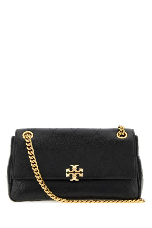 Black leather small Charlie shoulder bag TORY BURCH (185829)