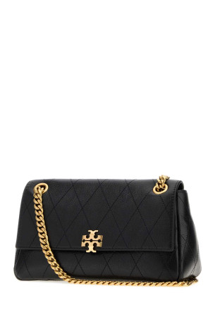 Black leather small Charlie shoulder bag TORY BURCH (185829)