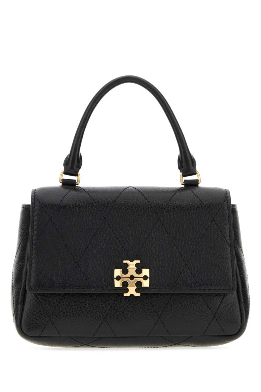 Black leather mini Charlie handbag TORY BURCH (186032)