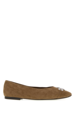 Cappuccino suede Charlie ballerinas TORY BURCH (186910)