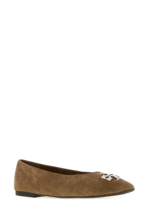 Cappuccino suede Charlie ballerinas TORY BURCH (186910)