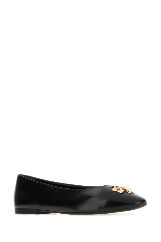 Black leather Charlie ballerinas Black TORY BURCH (187711)