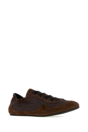 Brown fabric and suede sneakers Brown CECILIE BAHNSEN (226FTW30001)