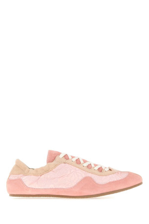 Pink fabric and suede sneakers CECILIE BAHNSEN (226FTW30002)