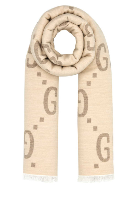 Embroidered wool blend scarf GUCCI (4955924G350)