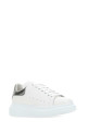 White leather sneakers with lead leather heel ALEXANDER MCQUEEN (553770WHFBU)