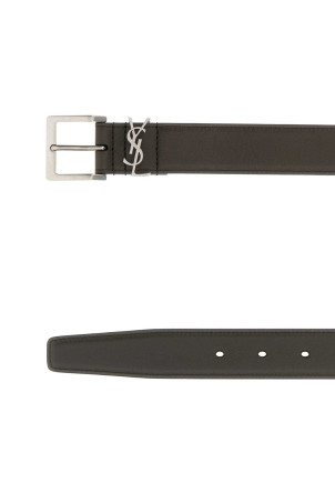 Dark brown leather belt SAINT LAURENT (864585BOO0E)