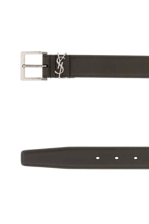 Dark brown leather belt SAINT LAURENT (864585BOO0E)