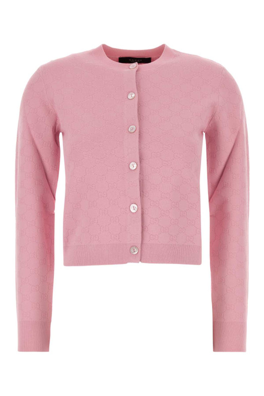 Pink knit cardigan GUCCI (864991XKFHU)
