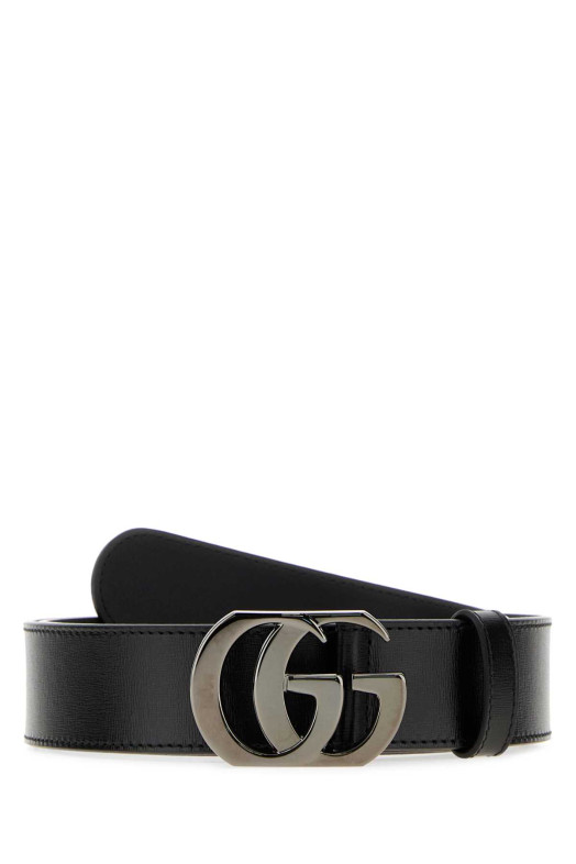 Black leather belt Black GUCCI (874724AAGYT)