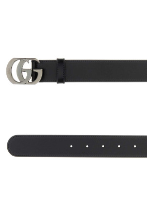 Black leather belt Black GUCCI (874724AAGYT)