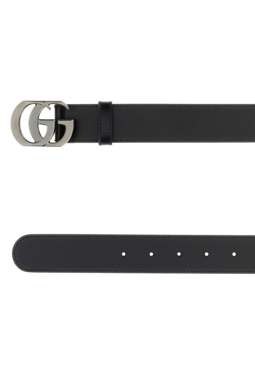 Black leather belt Black GUCCI (874724AAGYT)