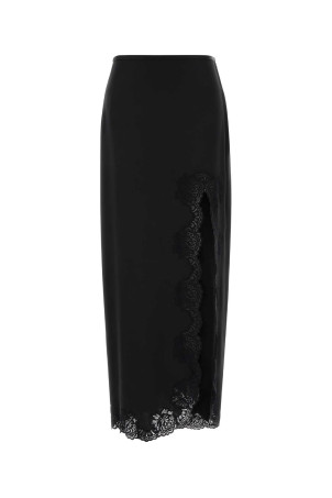 SKIRT | LACE | CREPE SATI Black VALENTINO GARAVANI (9B0RAFQ08M6)