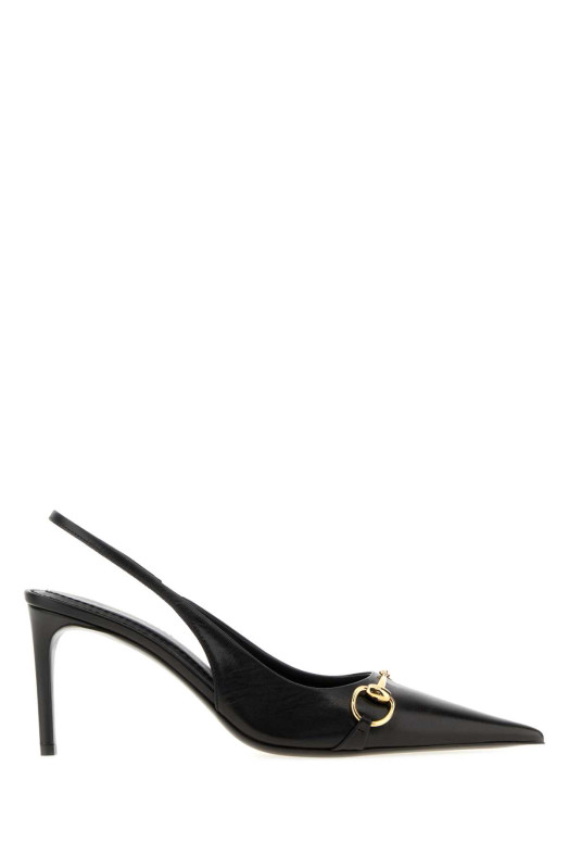 Black leather Donna pumps Black GUCCI (A0068PAAF0M)