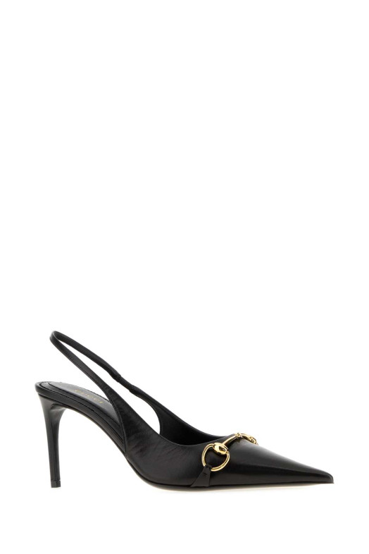 Black leather Donna pumps Black GUCCI (A0068PAAF0M)
