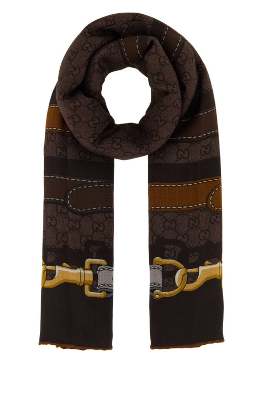 Printed wool blend scarf GUCCI (A007EB3GARI)