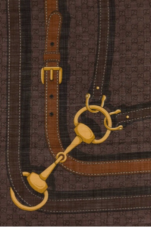 Printed wool blend scarf GUCCI (A007EB3GARI)