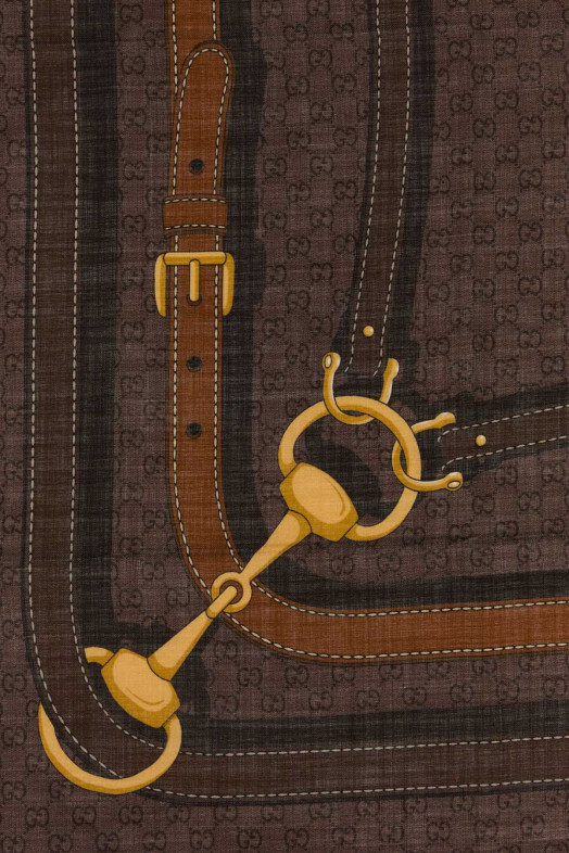 Printed wool blend scarf GUCCI (A007EB3GARI)