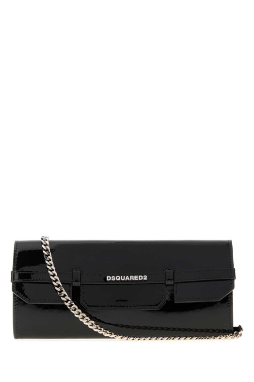 Black leather crossbody bag DSQUARED (CLW005102500001)