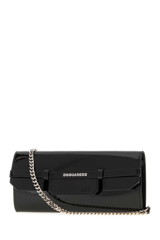 Black leather crossbody bag DSQUARED (CLW005102500001)