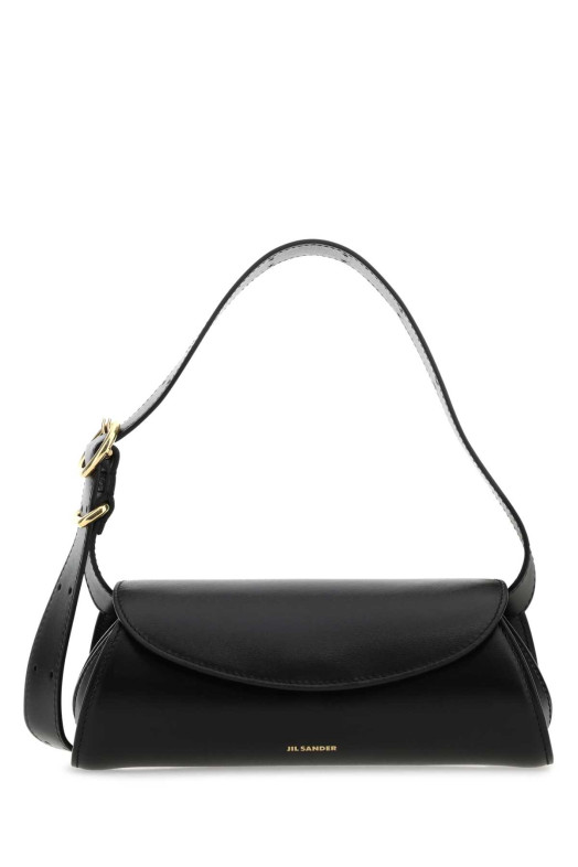 Black leather small Cannolo shoulder bag JIL SANDER (J08WD0008P4840)