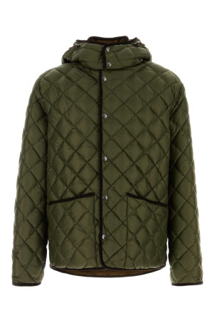Olive green polyester Venserre reversible down jacket Brown MONCLER (L20911A00140597XQ)