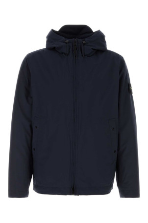 Midnight blue stretch polyester jacket Black STONE ISLAND (L2S154100108S0A27)