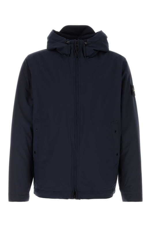 Midnight blue stretch polyester jacket Black STONE ISLAND (L2S154100108S0A27)