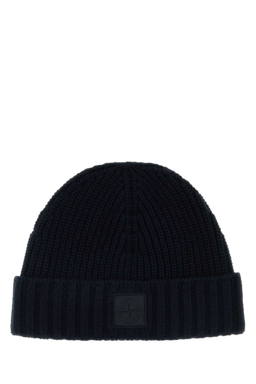 Midnight blue cashmere beanie hat Black STONE ISLAND (L2S15N100006S01FF)