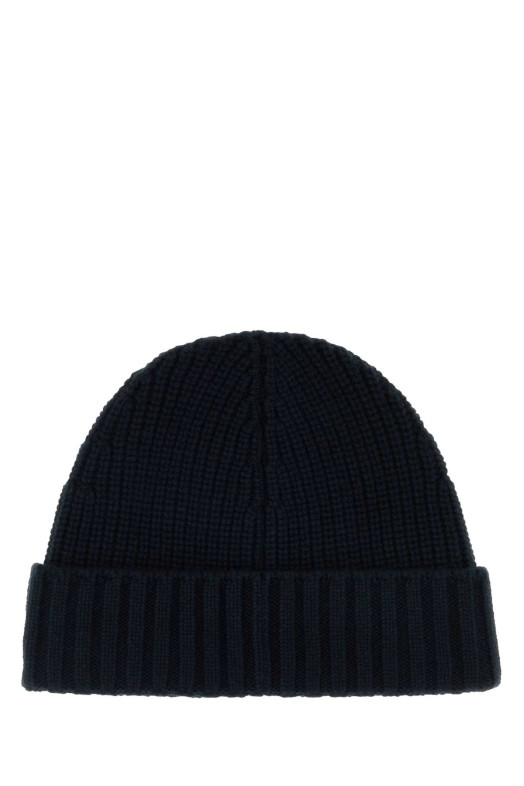 Midnight blue cashmere beanie hat Black STONE ISLAND (L2S15N100006S01FF)