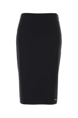 Black stretch poplin skirt Black MIU MIU (MG2776SOOO6472)