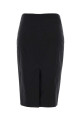 Black stretch poplin skirt Black MIU MIU (MG2776SOOO6472)