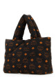 Printed nylon MÃ¼nchen shopping bag Black and white MCM (MWTDABO15)