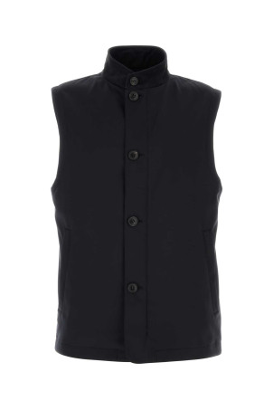 Midnight blue polyester Motorin sleeveless jacket ZEGNA (RE7TC5A47127)