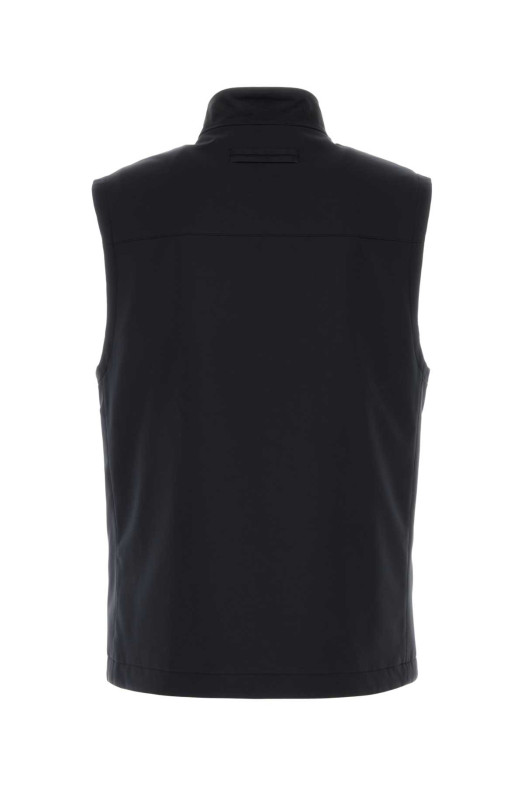 Midnight blue polyester Motorin sleeveless jacket ZEGNA (RE7TC5A47127)