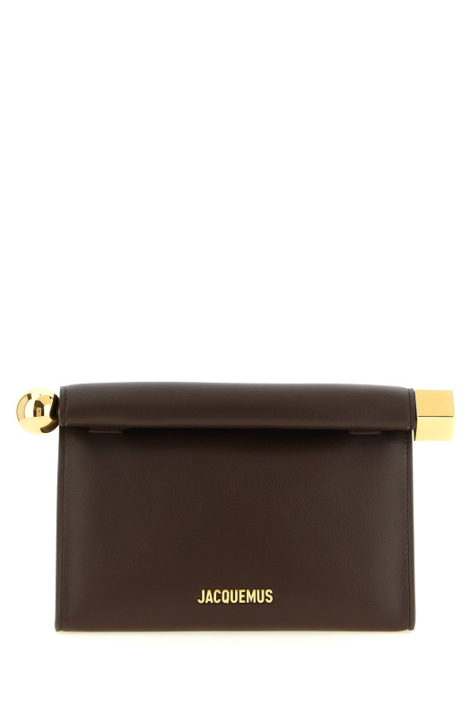 'Le Sac Rond Carré' clutch Brown