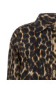 Jaguar print shirt Brown