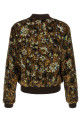 'Valtor' bomber jacket with embroideries and beads Brown