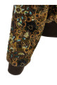 'Valtor' bomber jacket with embroideries and beads Brown