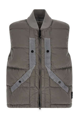 Crinkled effect vest Gray