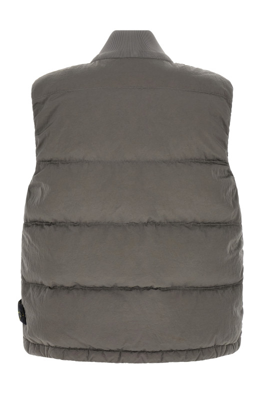 Crinkled effect vest Gray